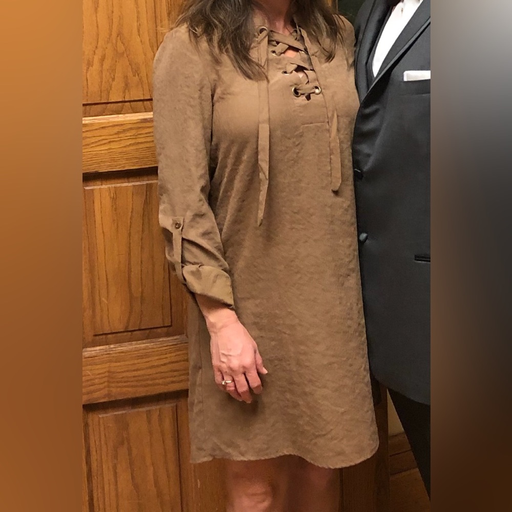 Ladies Fall Suede-Like Dress